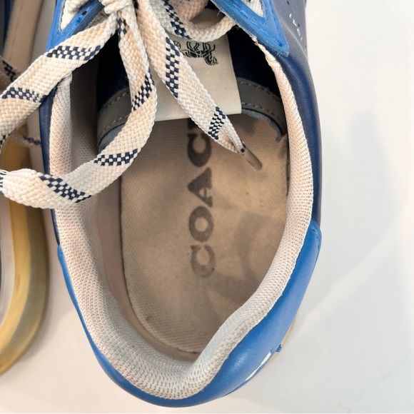 Coach Men’s Sneakers Size 11 CitySoL CLRBLK CRT Blue Suede Leather Lace-… - Picture 6 of 15